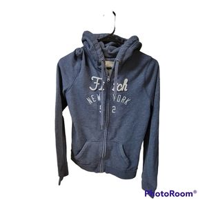 Abercrombie & Fitch Zip Up Hoddie Navy Blue Medium